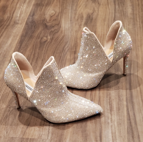 NWT STEVEN MADDEN Crystal Ankle Booties - Picture 7 of 13
